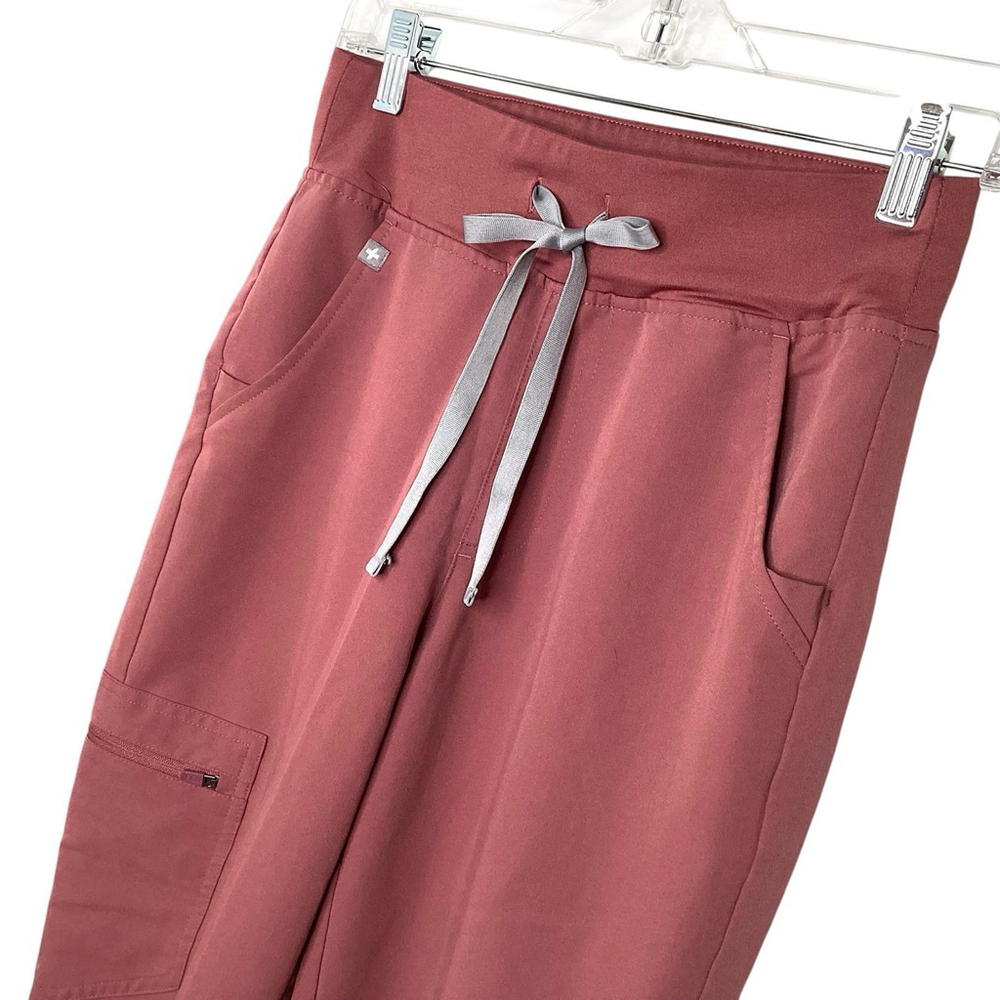 Figs Zamora Pants Women Sz XS Pink Scrubs Joggers Healthcare Nurse Cargo EUC - Picture 3 of 7